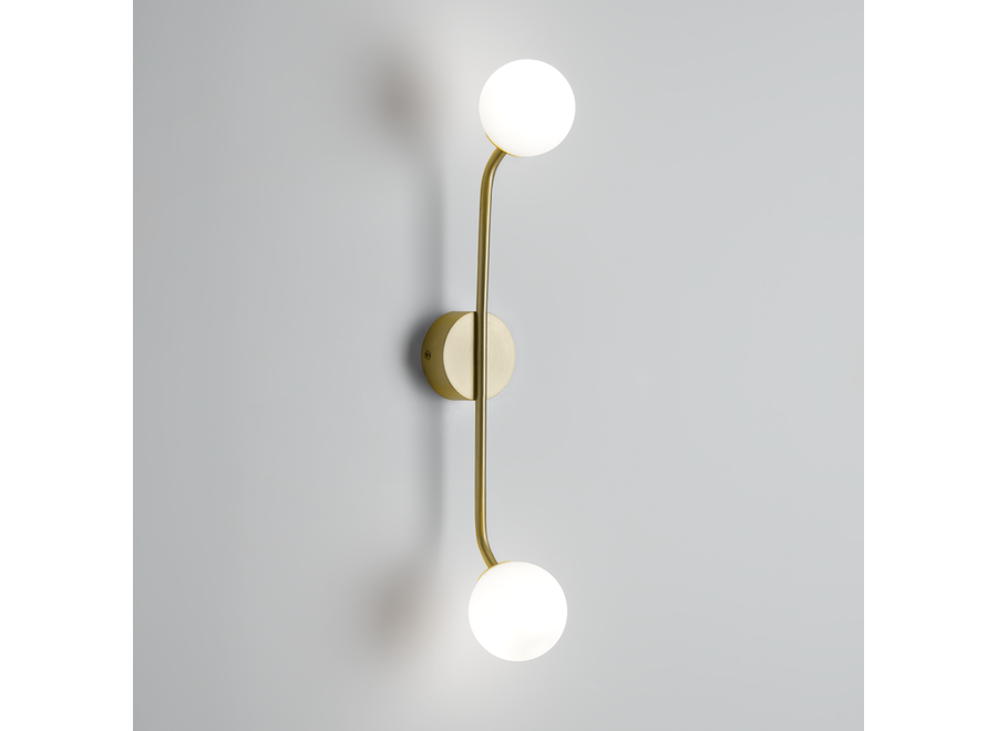 Wandlamp 'Mikado' - Double - Gold matt
