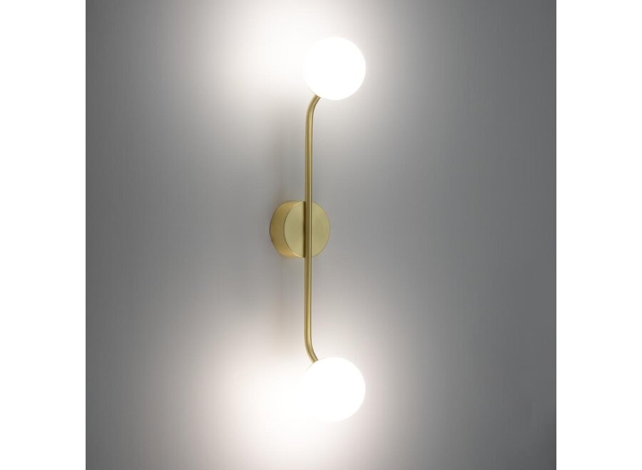 Wandlamp 'Mikado' - Double - Gold matt