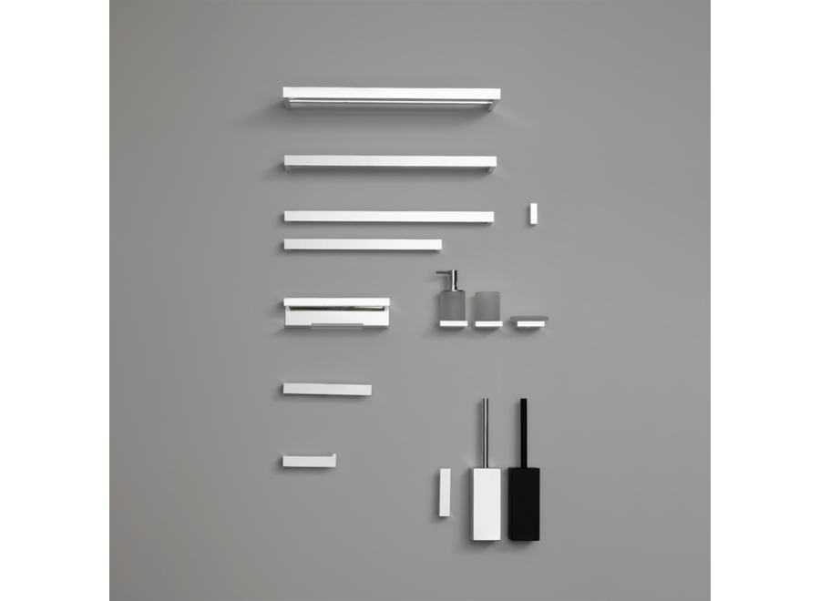 Toilet brush set 'Contract' WBG - Wandbevestiging - Black matt