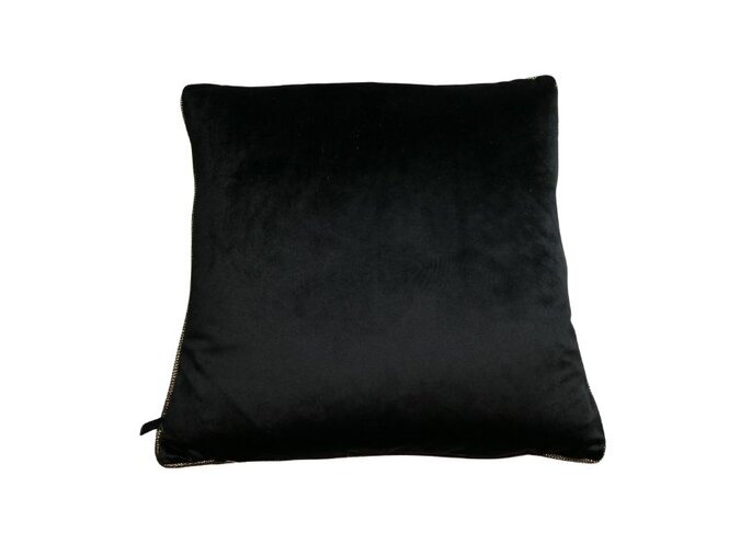 Cushion Paulina Black + Piping Gold