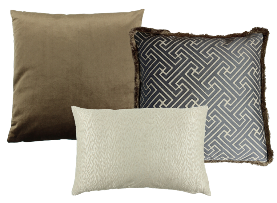 Kussencombinatie Blue/Bronze: Bandi, Keano & Hurley