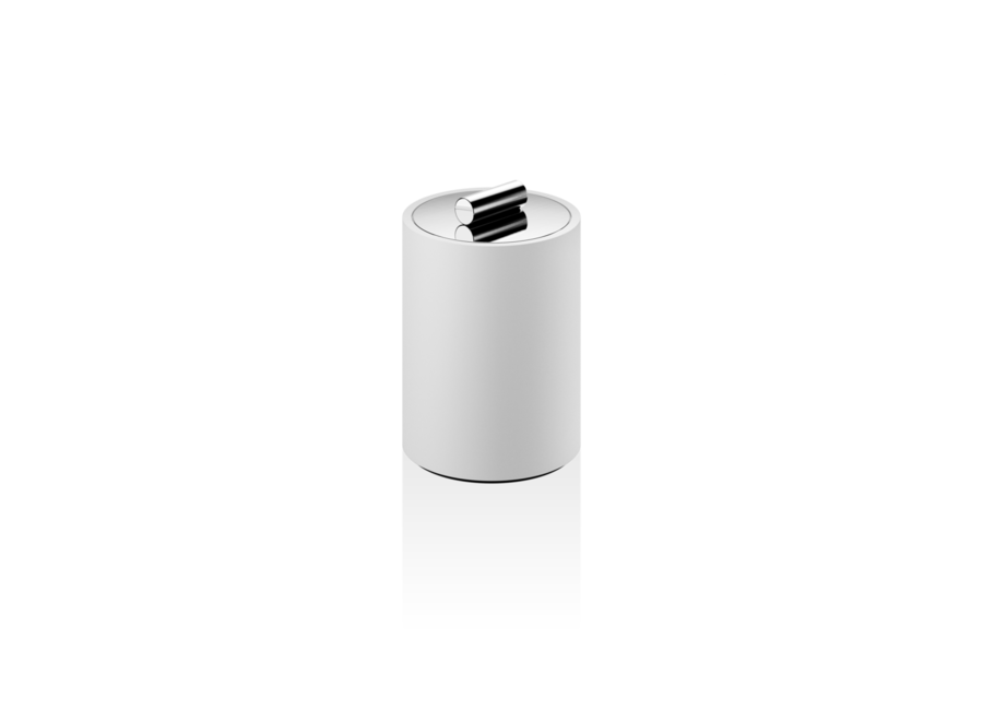 Opbergdoos met deksel Stone - White matt/ Chrome