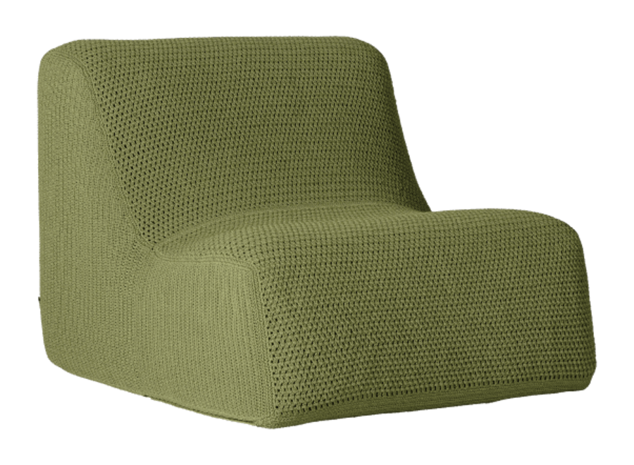 Lounge chair 'Leno' - Olive green