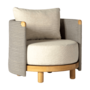 Chaise lounge 'Havana' - Warm grey