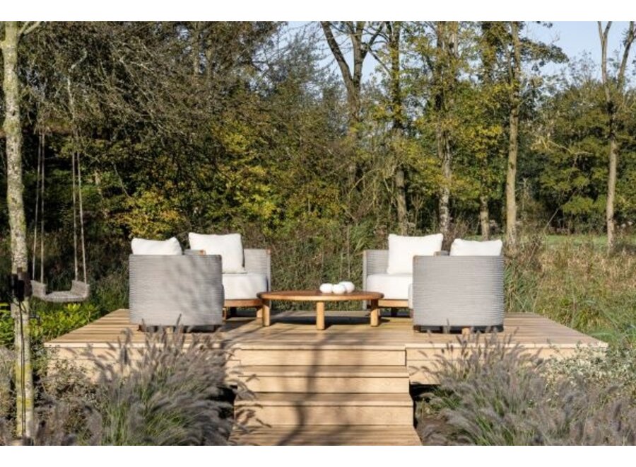 Chaise lounge 'Havana' - Warm grey
