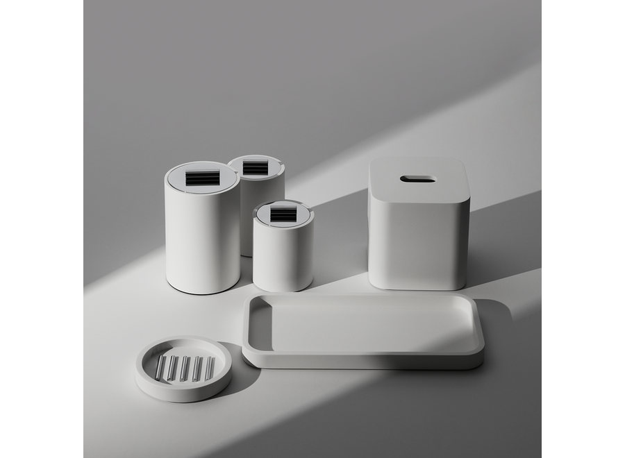 Porte-savon 'Stone' - White matt/ Chrome
