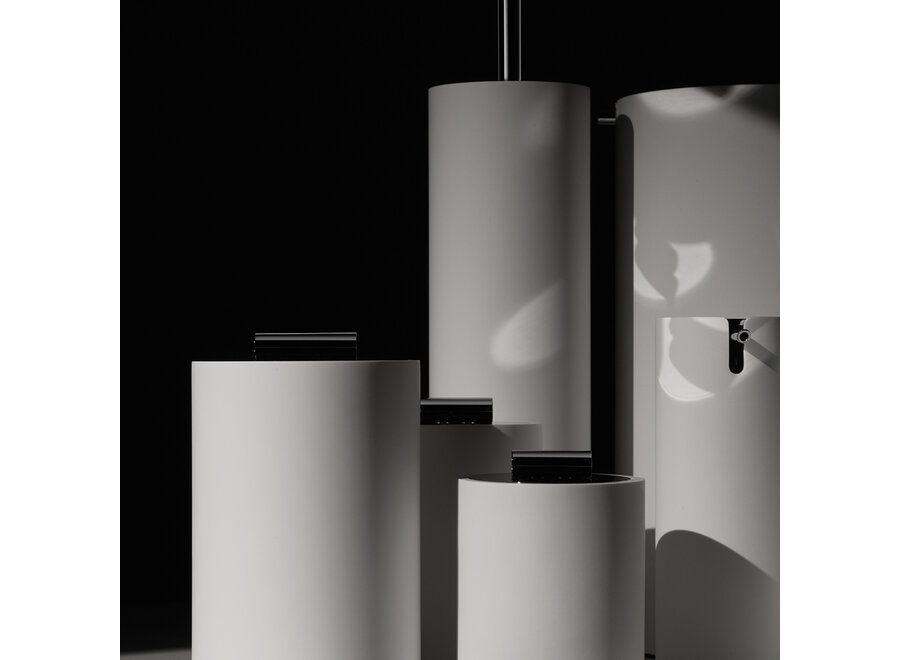 Distributeur de savon 'Stone' - White matt/ chrome