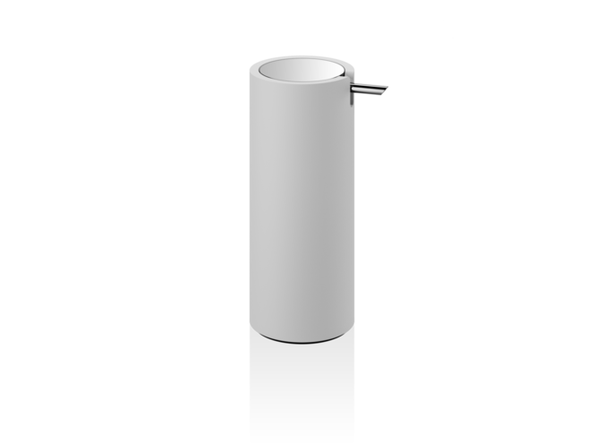 Soap dispenser Stone - White matt/ chrome