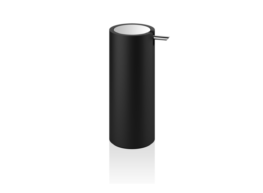 Zeepdispenser  'Stone' - Black matt / Chrome