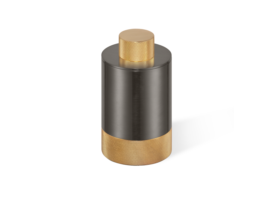 Boîte de rangement avec couvercle 'Club' - Dark metal matt / Gold matt