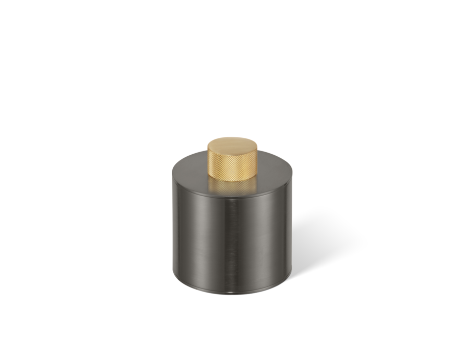 Boîte de rangement avec couvercle 'Club' - Dark metal matt / Gold matt