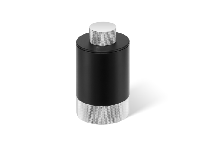 Storage box with lid Club - Black matt / Chrome
