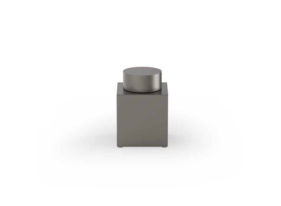 Storage box with lid 'Century' - Dark metal matt