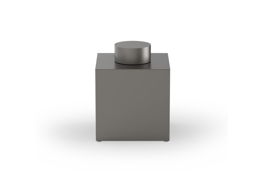 Storage box with lid 'Century' - Dark metal matt