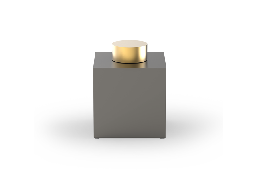 Opbergdoos met deksel 'Century' - Dark metal matt / Gold matt