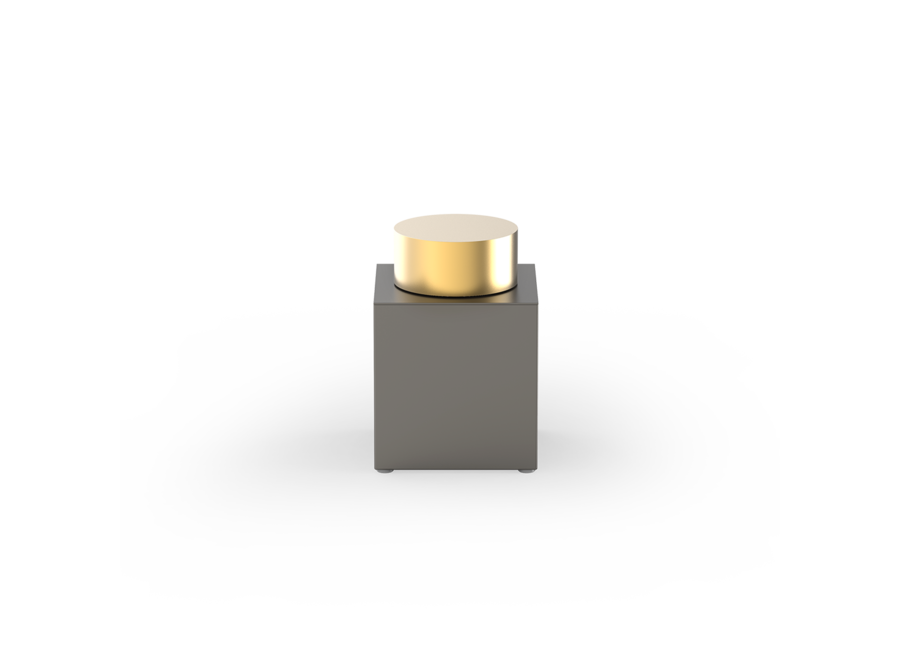 Opbergdoos met deksel 'Century' - Dark metal matt / Gold matt