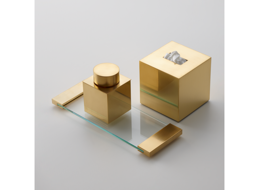 Opbergdoos met deksel 'Century' - Gold matt 24 ct