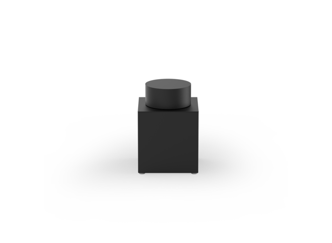 Storage box with lid Century - Black matt