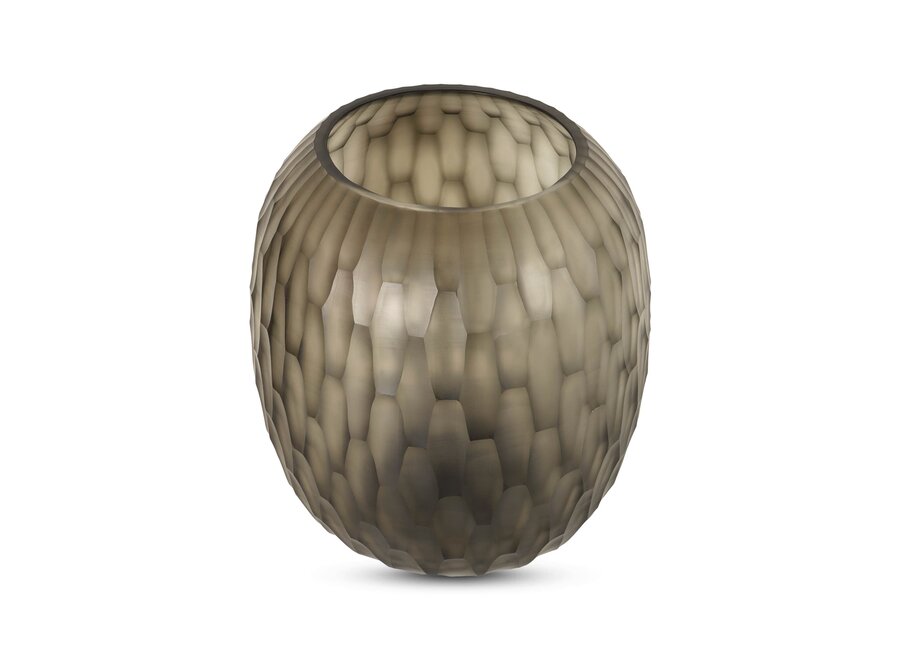 Vase 'Kinbombi' Dark Smoke - S