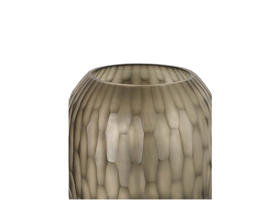Vase 'Kinbombi' Dark Smoke - S