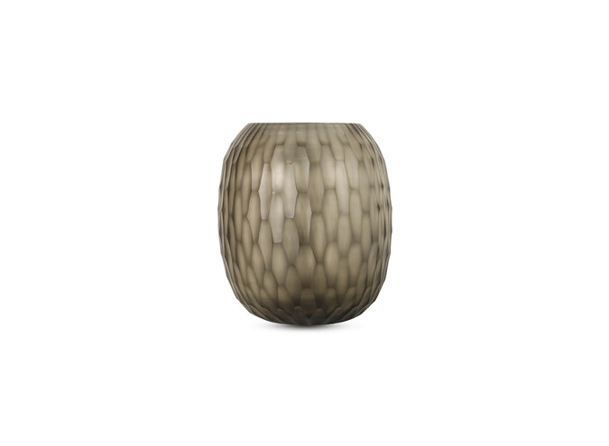 Vase 'Kinbombi' Dark Smoke - S