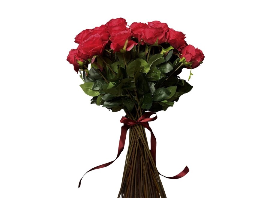 Bouquet artificiel 'Roses' - Rouge
