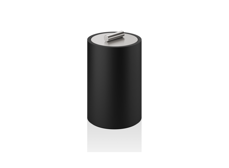 Boîte de rangement avec couvercle 'Stone' - Black / Stainless Steel matt