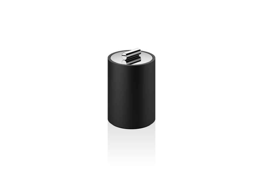 Opbergdoos met deksel Stone - Black matt / Chrome