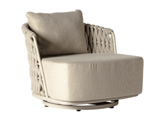 Swivel armchair 'Florenza' - Linen