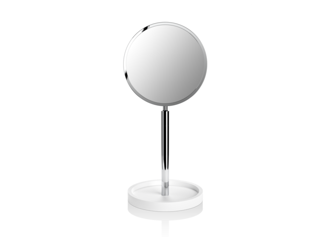 Miroir de courtoisie Stone - White / chrome