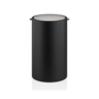 Poubellerequin avec couvercle 'Stone' - Black / Stainless Steel matt