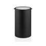 Prullenbak met deksel 'Stone'  - Black / steel polished
