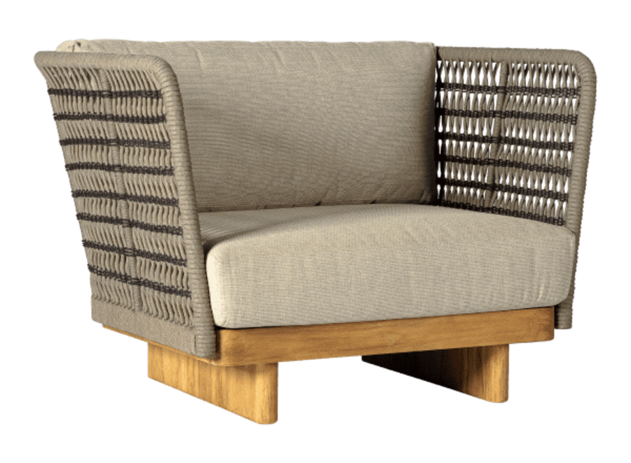Chaise lounge 'Fiore' - Espresso