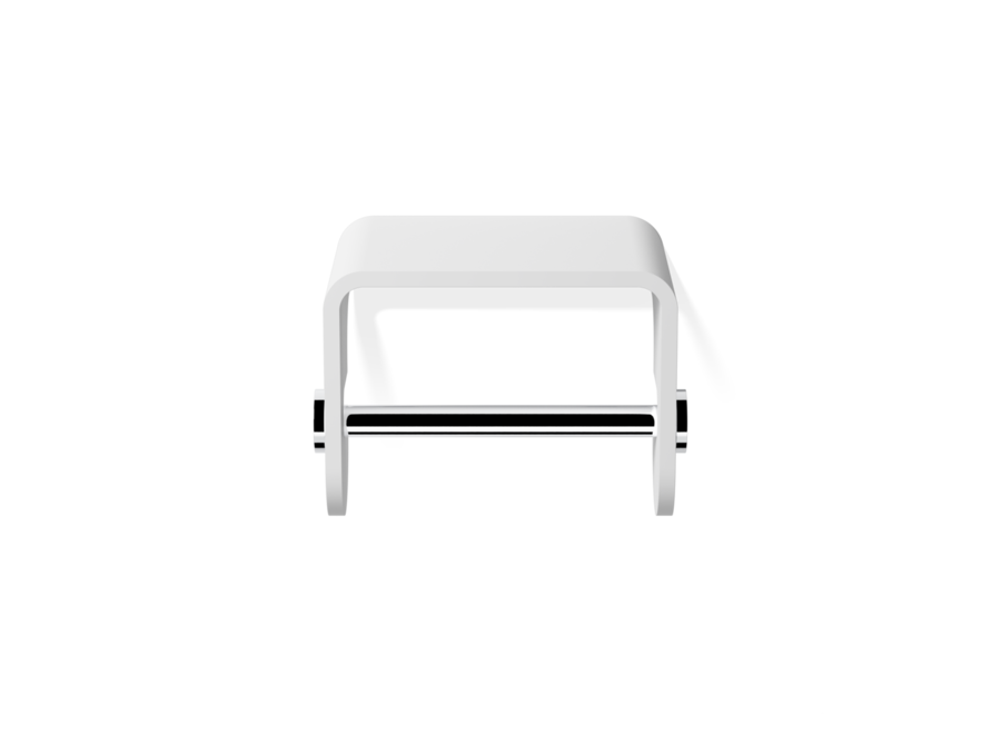 Toilet paper holder Stone TPH4 - White matt / Chrome