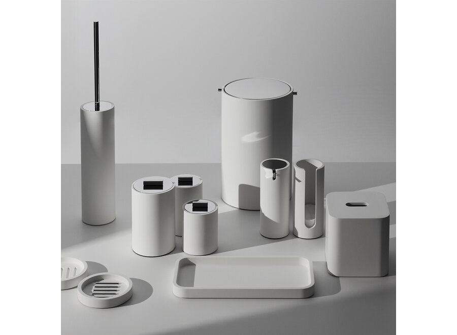 Toiletborstelset 'Stone'  SBG - White matt / Chrome
