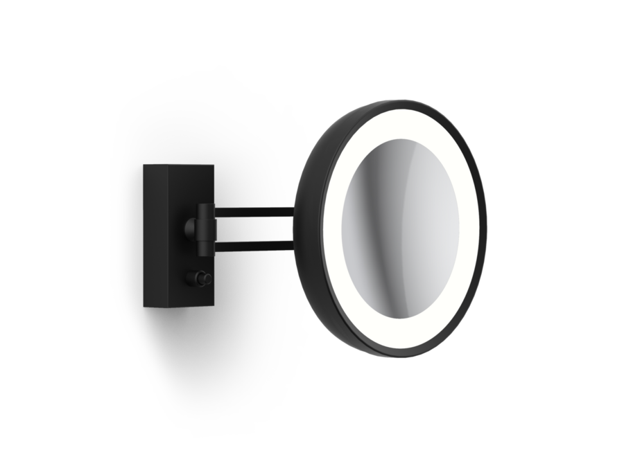 Make up spiegel 'Century'  - Wandbevestiging - Black matt