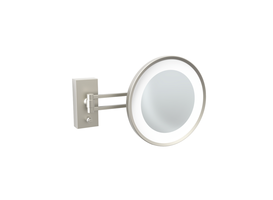 Make up spiegel Century  - Wandbevestiging - Nickel satin