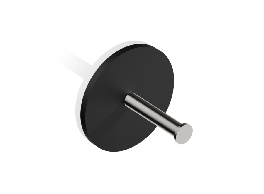 Toiletrolhouder 'Stone'  TPH1 - Black / Stainless Steel matt