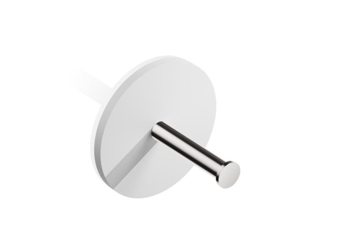 Toilet paper holder Stone TPH1 - White / Stainless steel matt