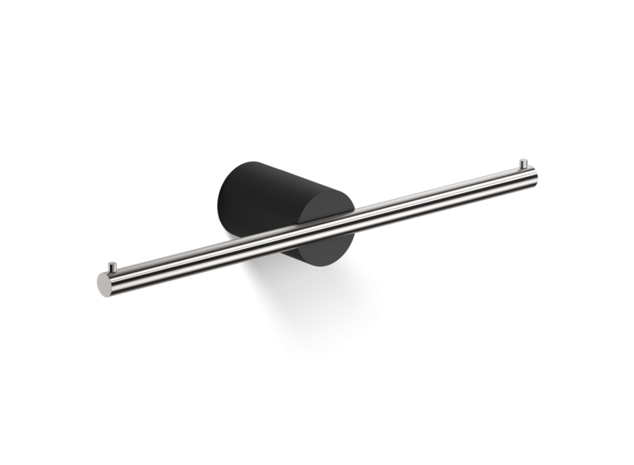 Toiletrolhouder 'Stone'  TPH2 - Black / Stainless Steel matt