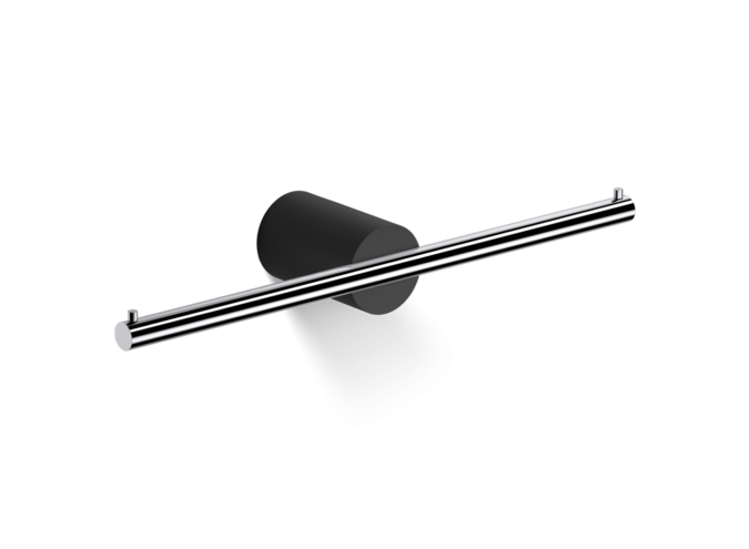 Toilet paper holder Stone TPH2 - Black matt / Chrome