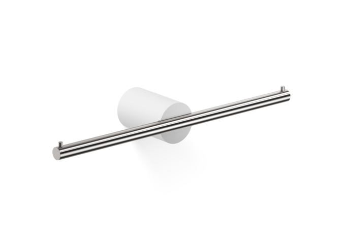 Toilet paper holder Stone TPH2 - White / Stainless steel matt