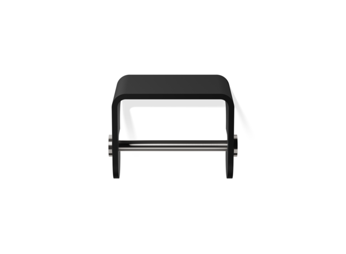 Toilet paper holder Stone TPH4 - Black / Stainless Steel matt