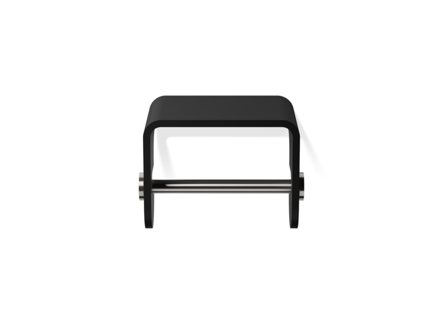 Toiletrolhouder 'Stone'  TPH4 - Black / Stainless Steel matt