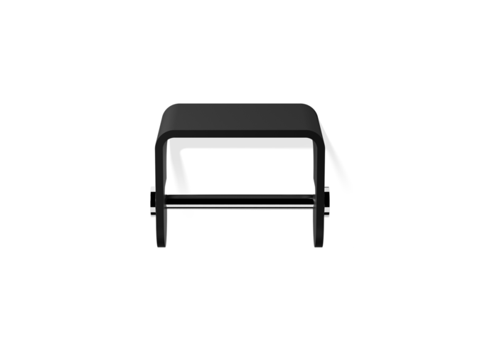 Toilet paper holder Stone TPH4 - Black matt / Chrome