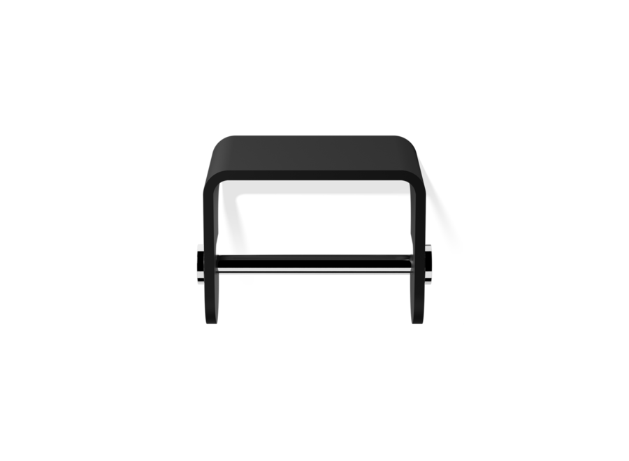 Toilet paper holder Stone TPH4 - Black matt / Chrome
