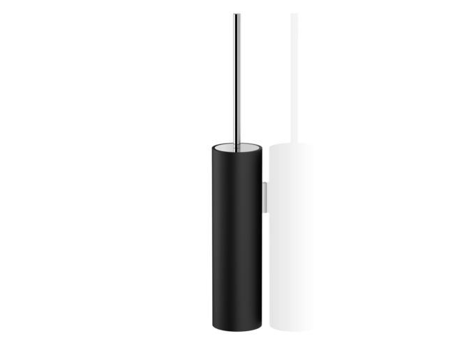 Toilet brush set Stone - Wall mounted - Black matt / Chrome