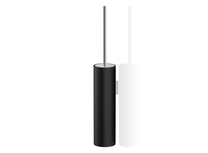 Toilet brush set Stone - Wall mounted - Black / Stainless Steel matt