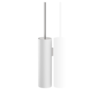 Toilet brush set 'Stone' - Wall mounted - White / Stainless steel matt