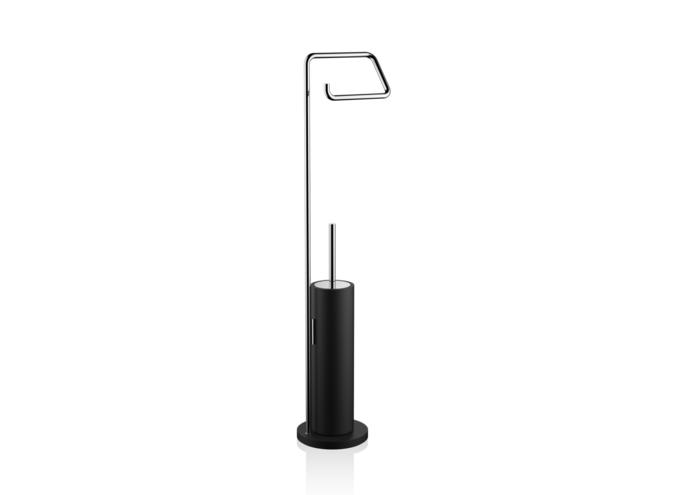 Toilet brush set Stone SBK - Black matt / Chrome